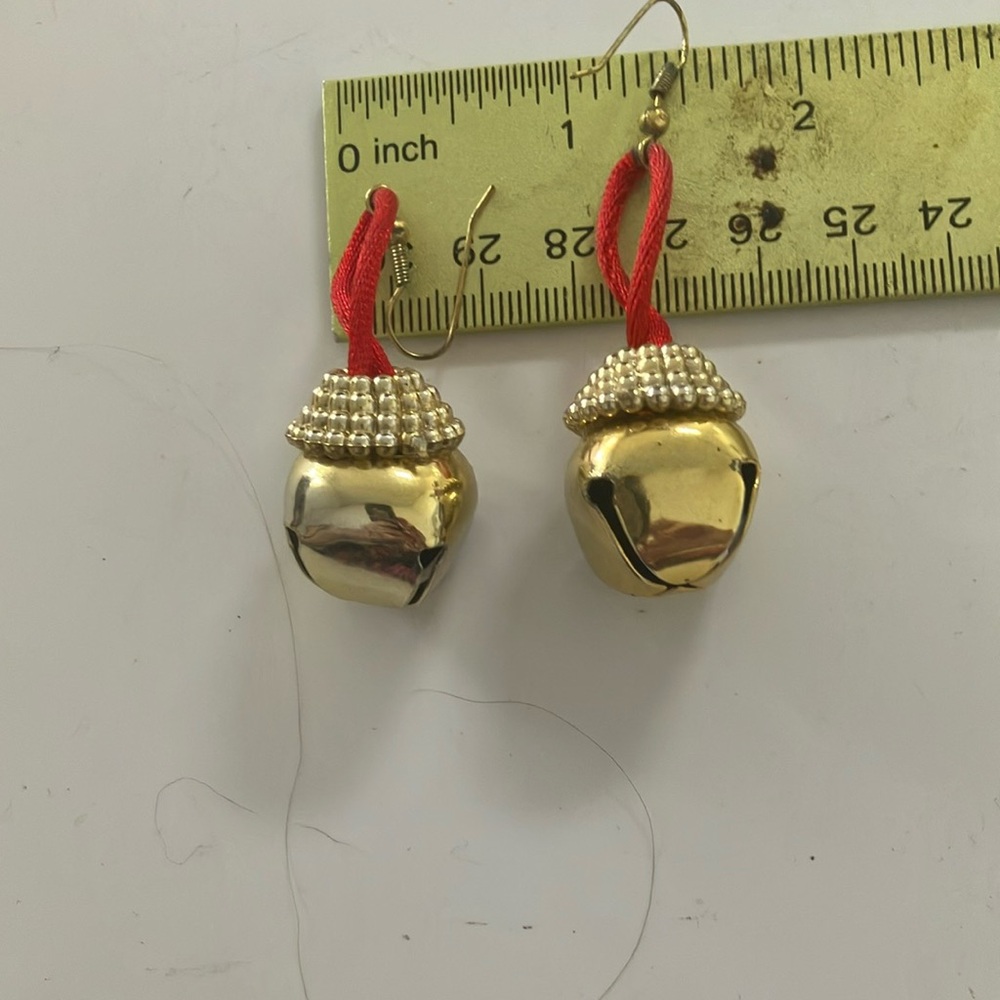 Jingle bell pierced earrings